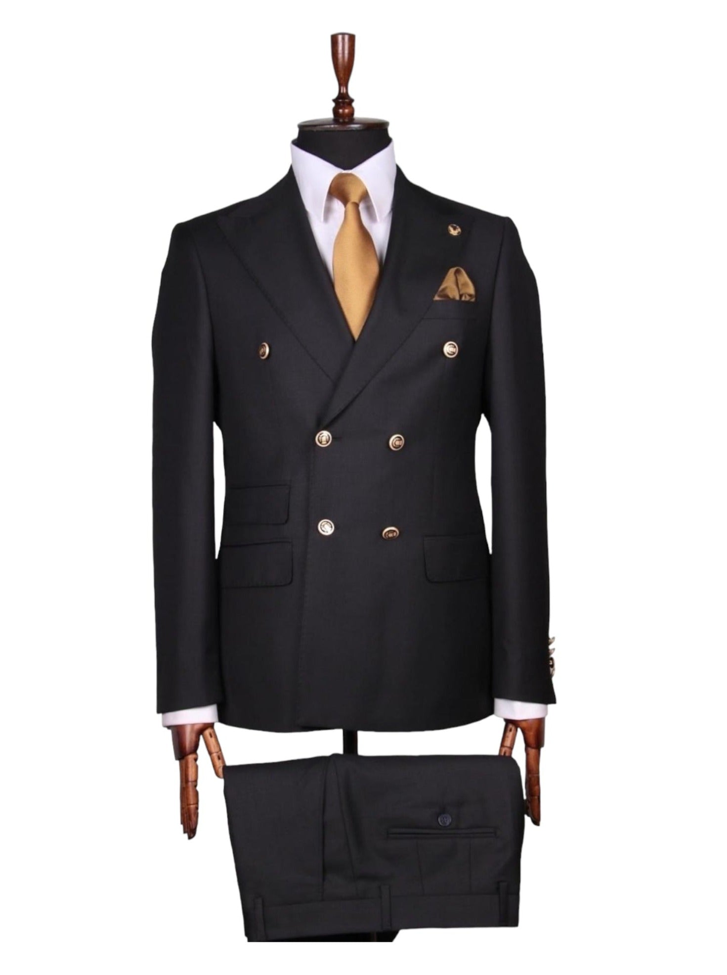 Black Double Breasted Suit