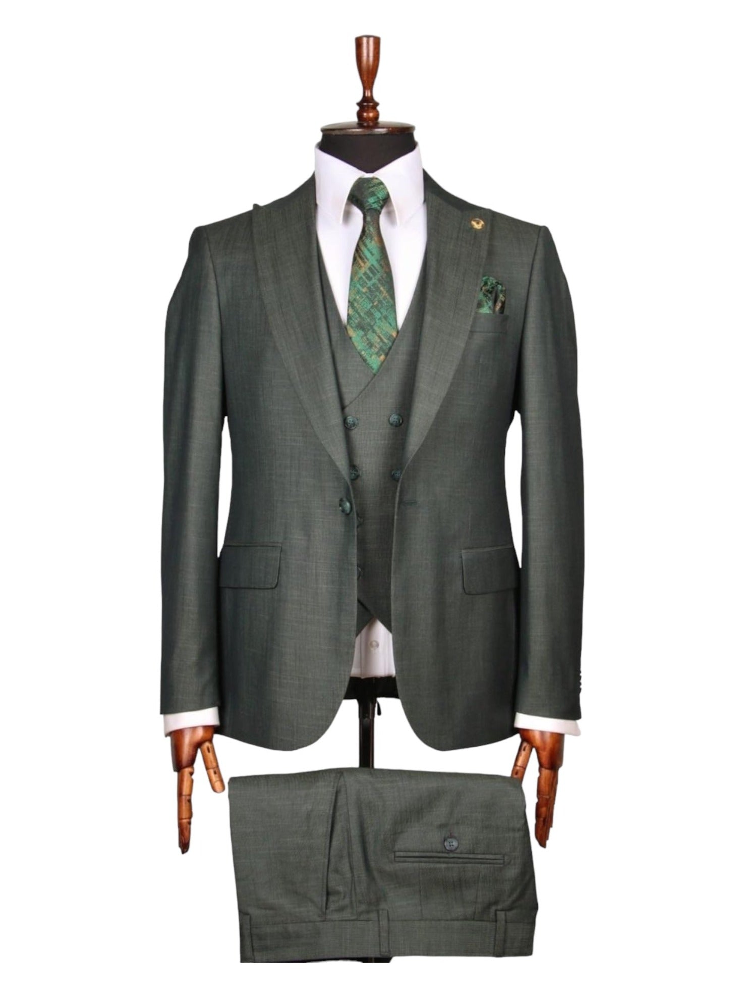 Green Three-Piece Suit