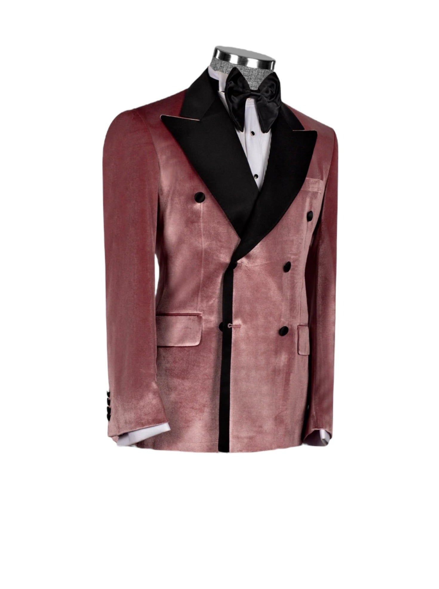 Pink Velvet Double Breasted Tuxedo