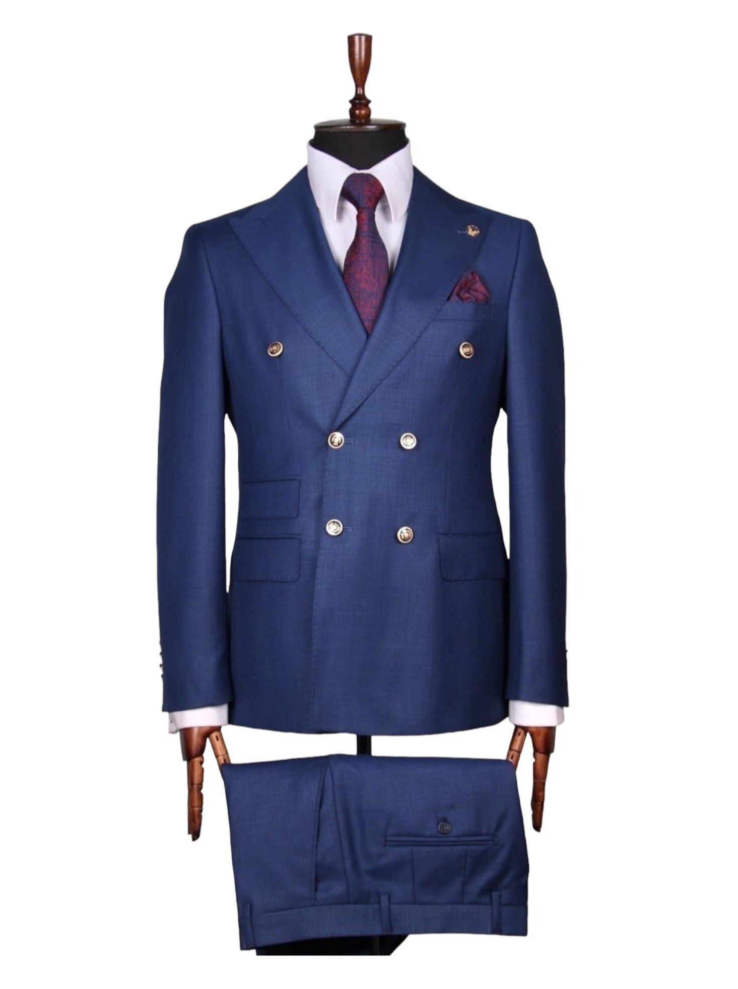 Berry Blue Double Breasted Suit