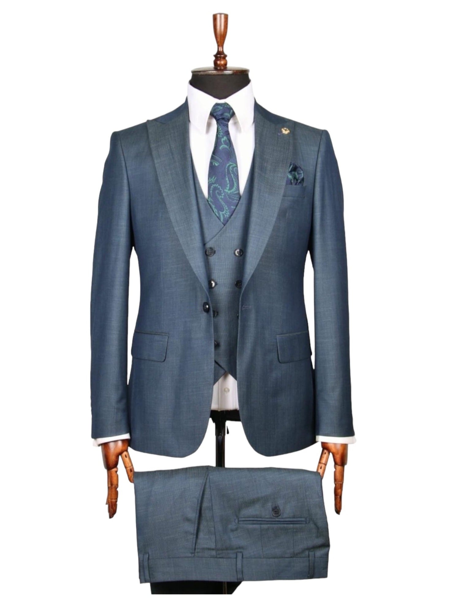 Light Blue Three-Piece Suit