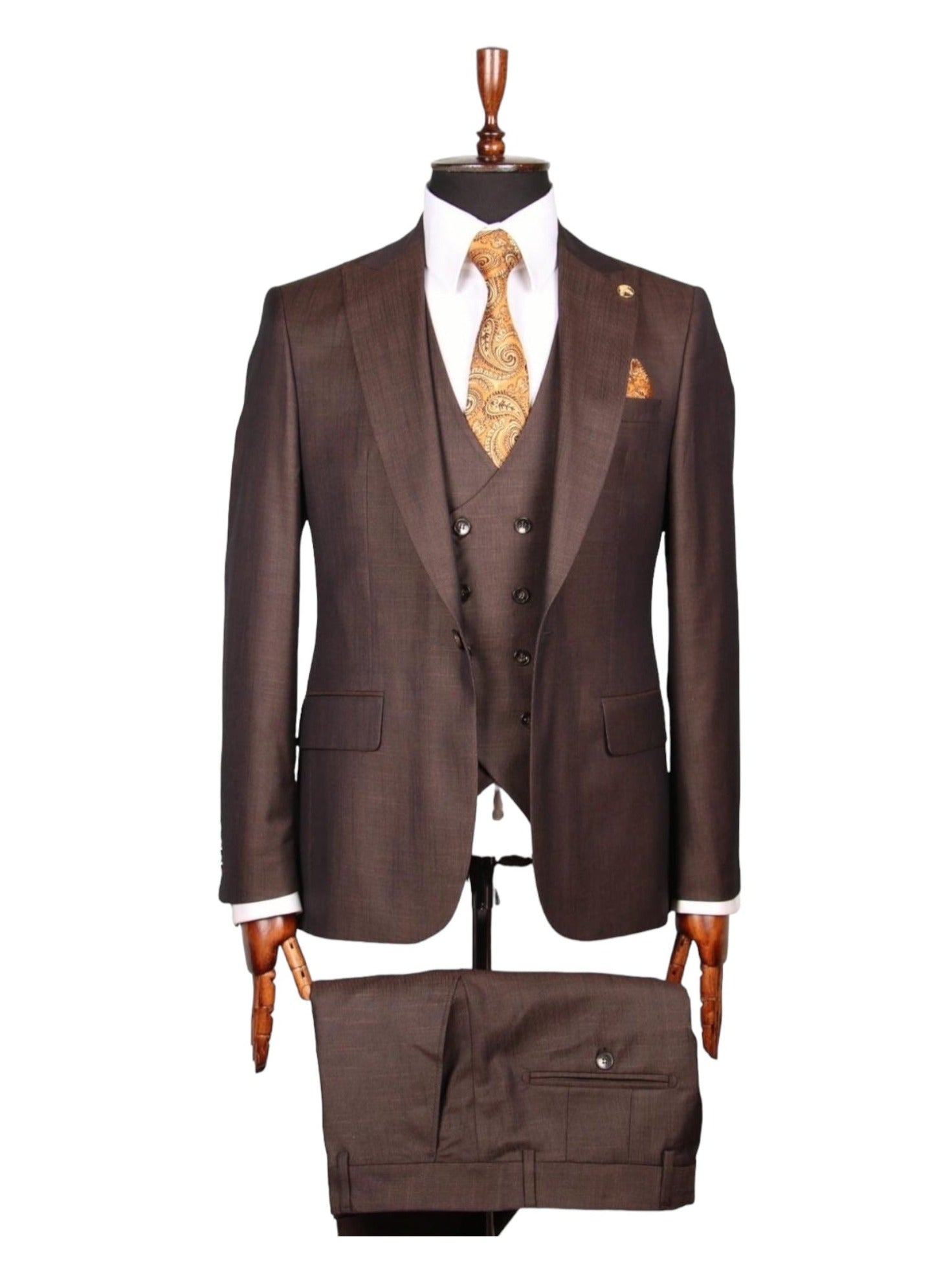 Brown Three-Piece Suit