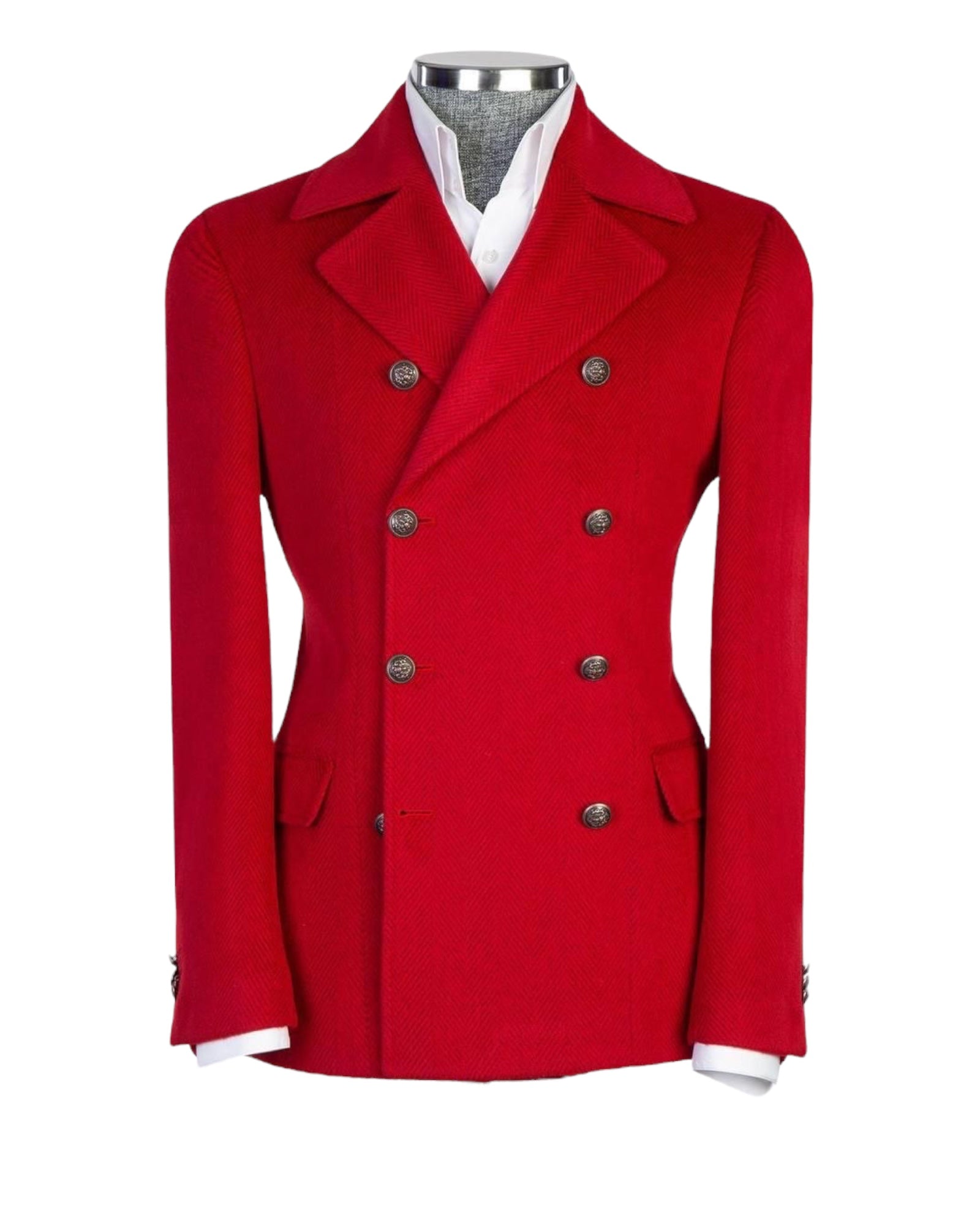 Red Double Breasted Coat