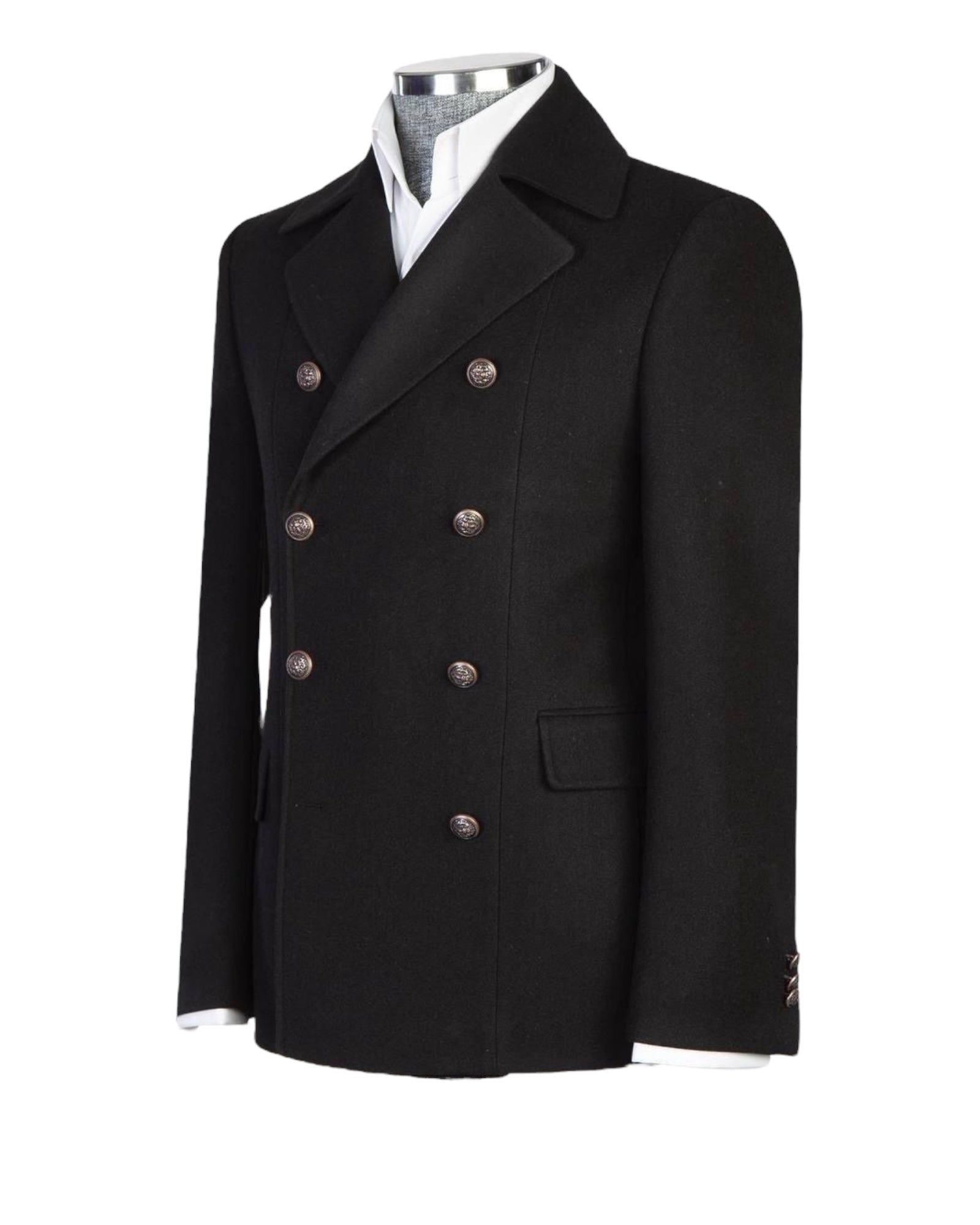 Black Double Breasted Coat