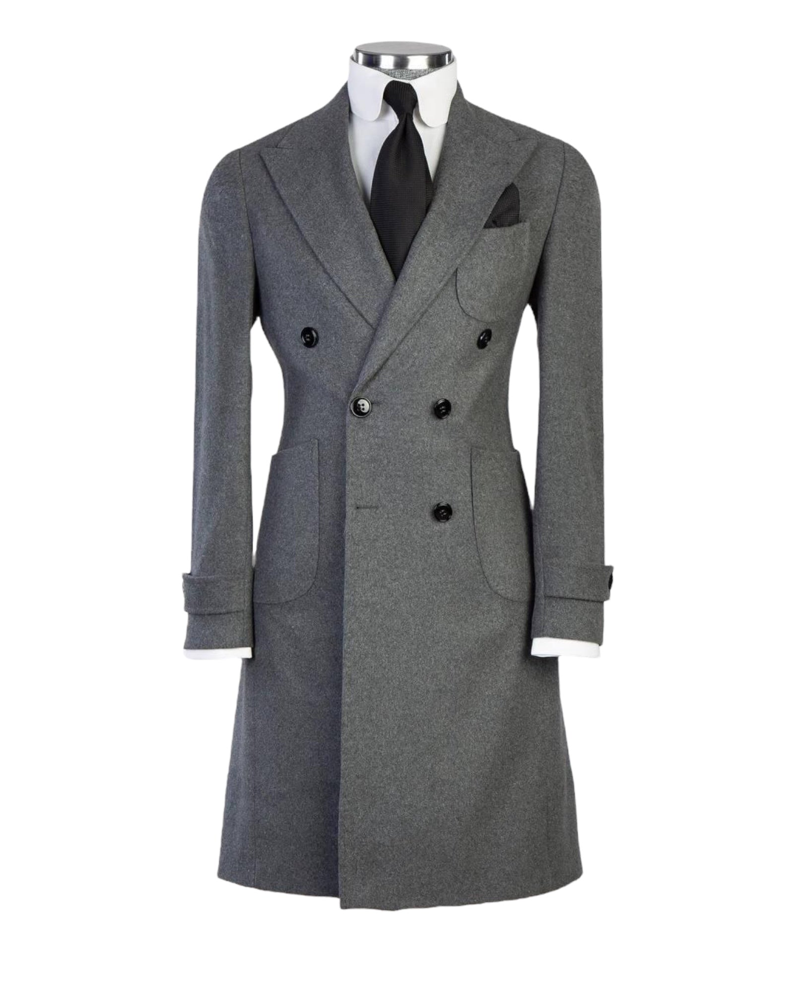 Grey Double Breasted Coat