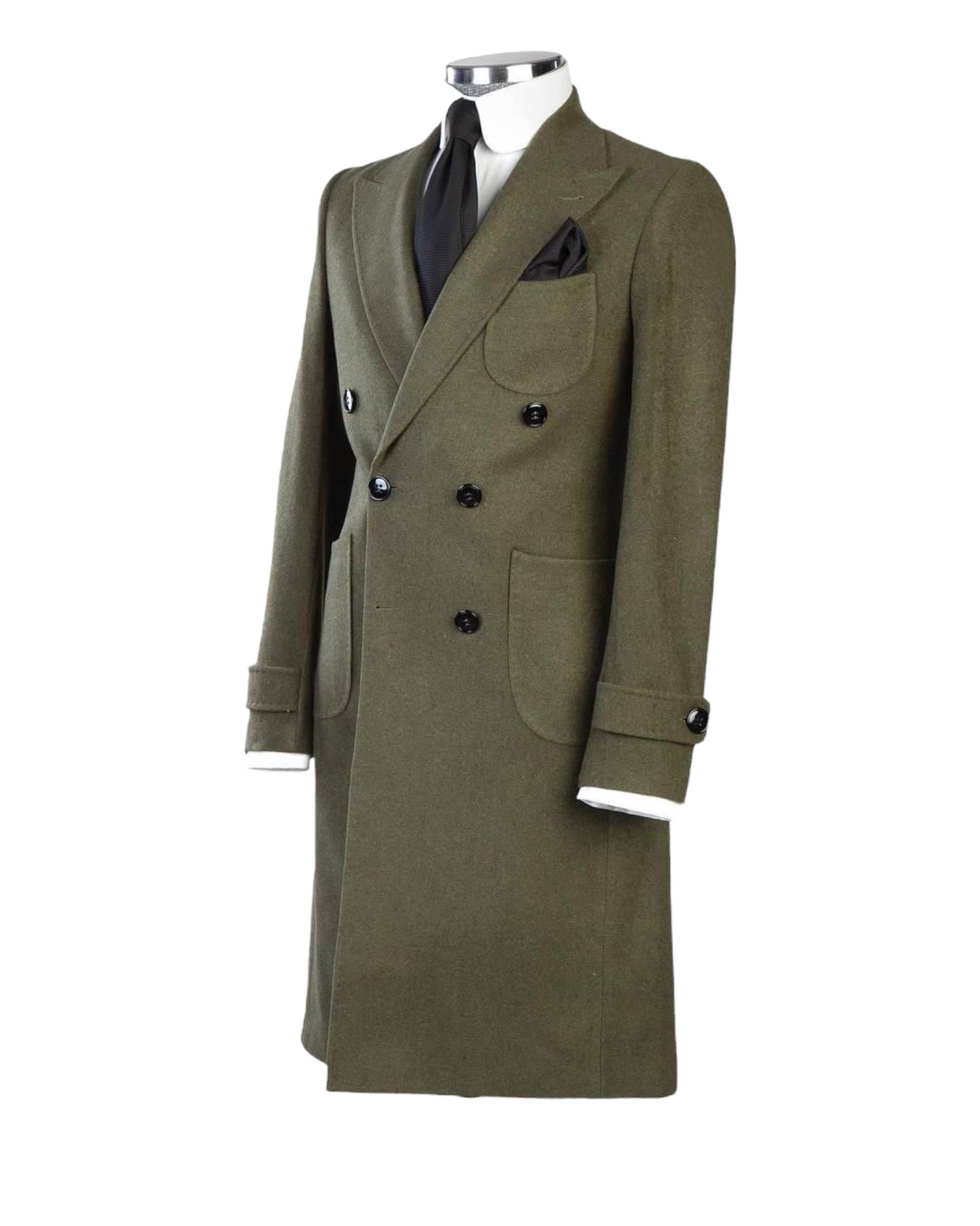 Camo Green Double Breasted Coat