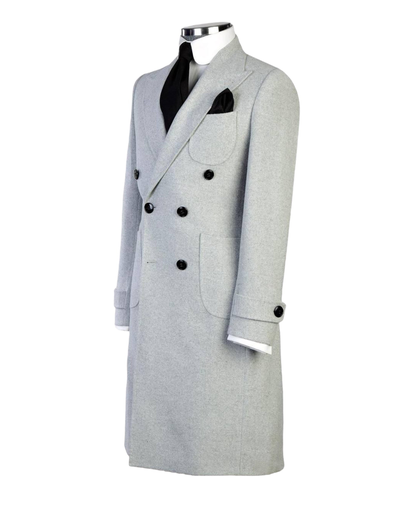 Grey Double Breasted Coat