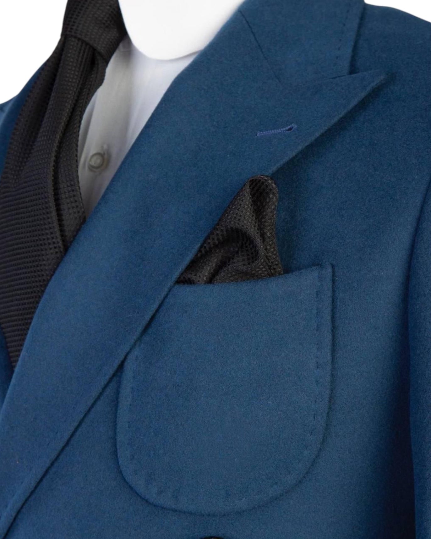 Nassau Blue Double Breasted Long Coat