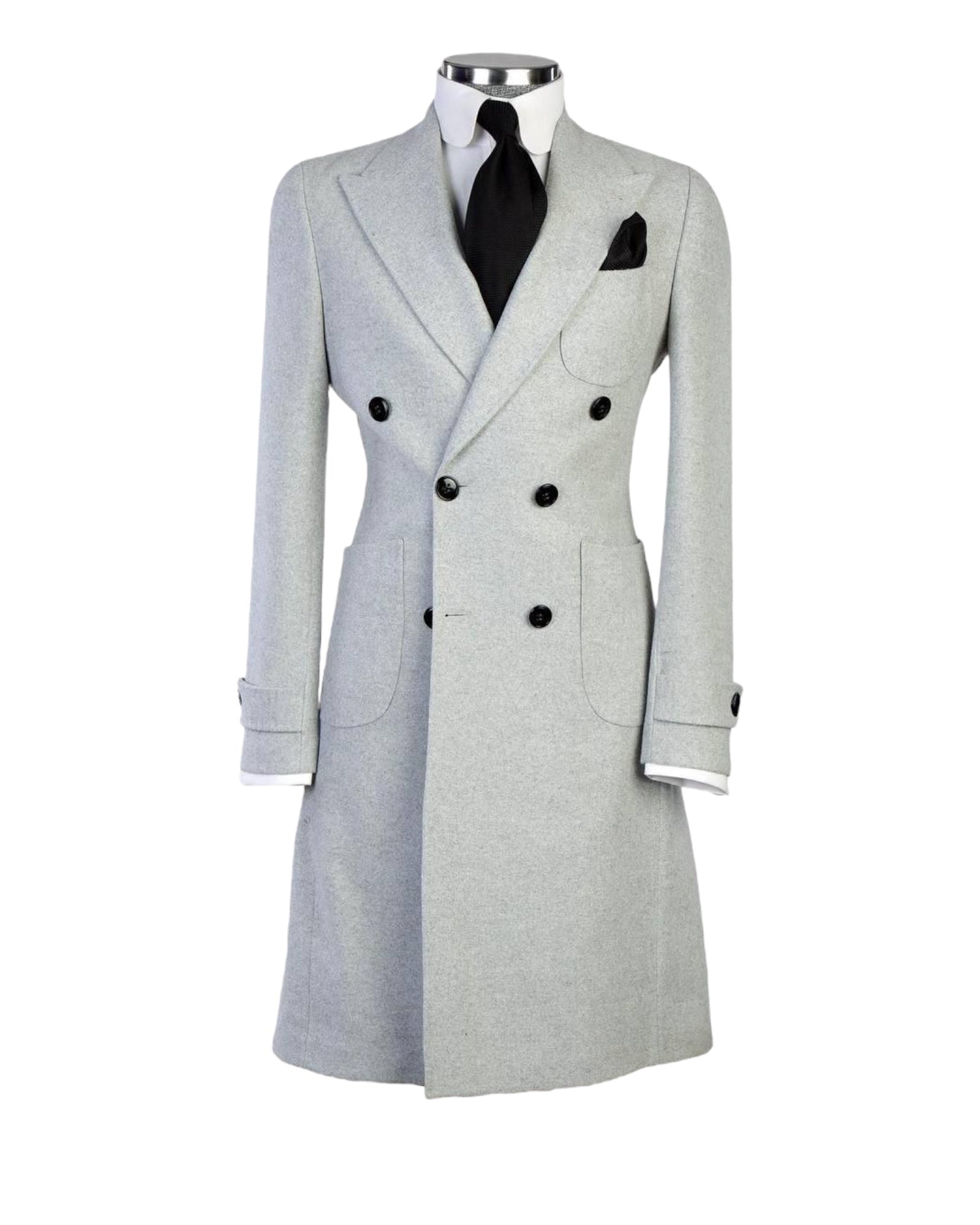 Grey Double Breasted Coat