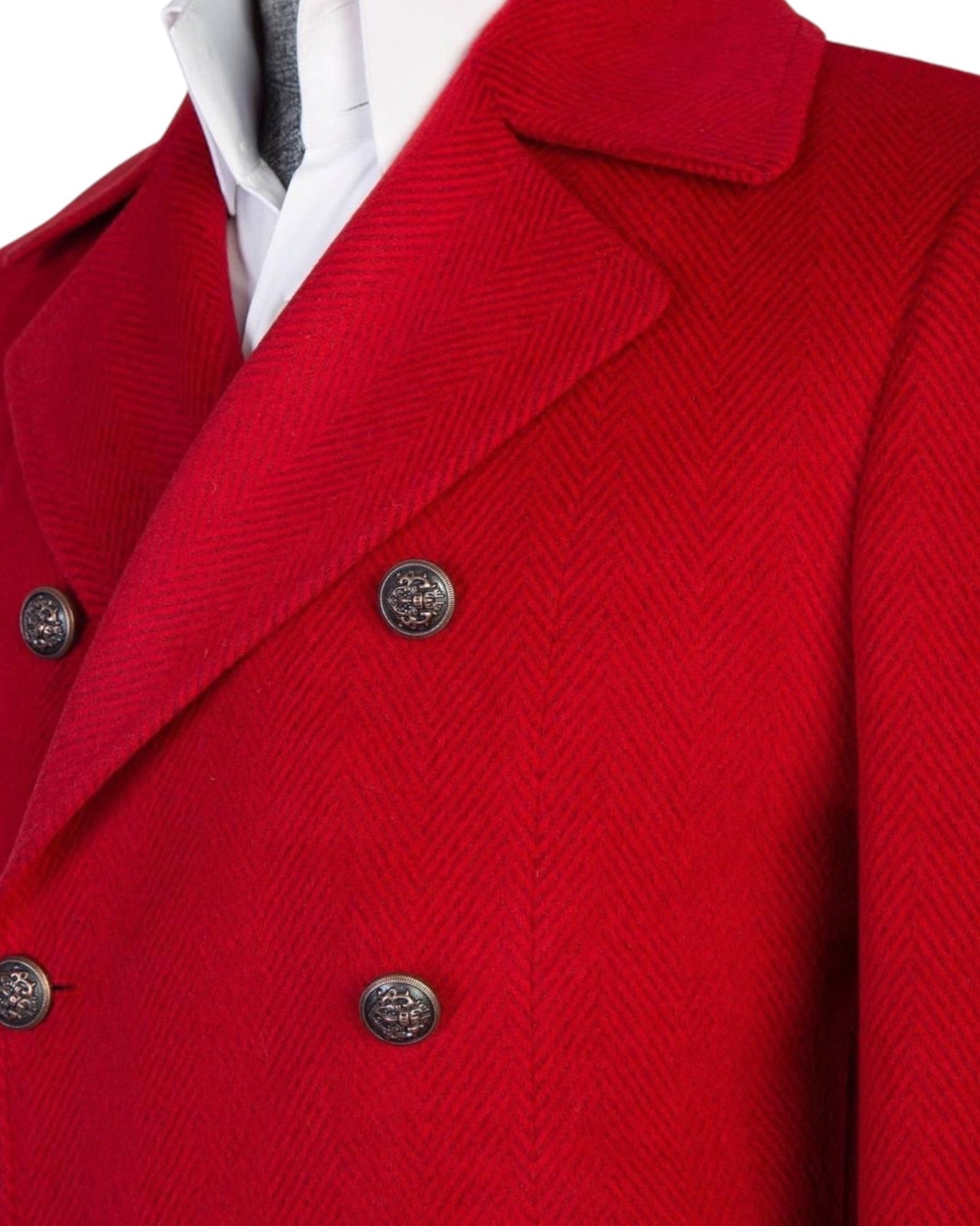 Red Double Breasted Coat