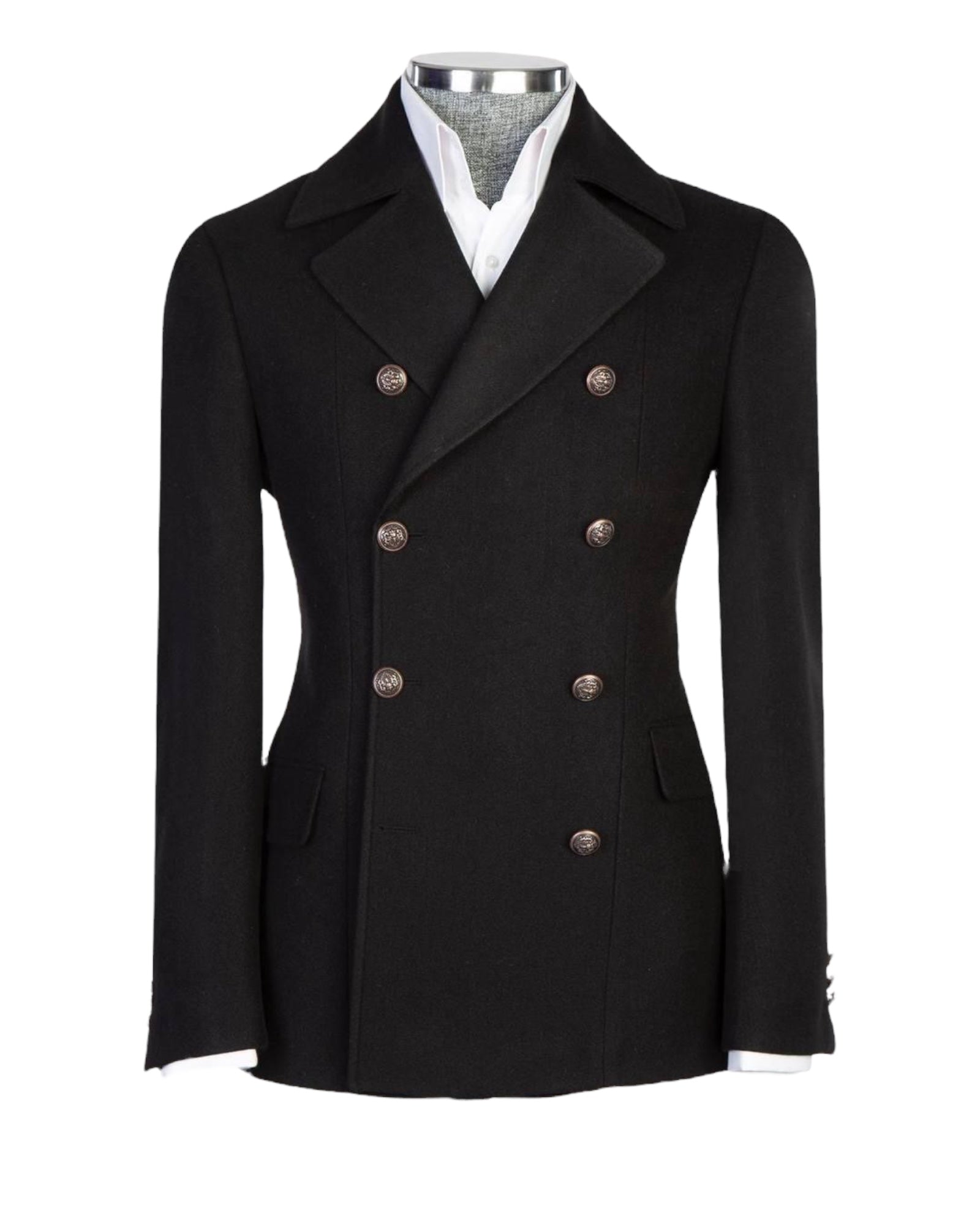 Black Double Breasted Coat