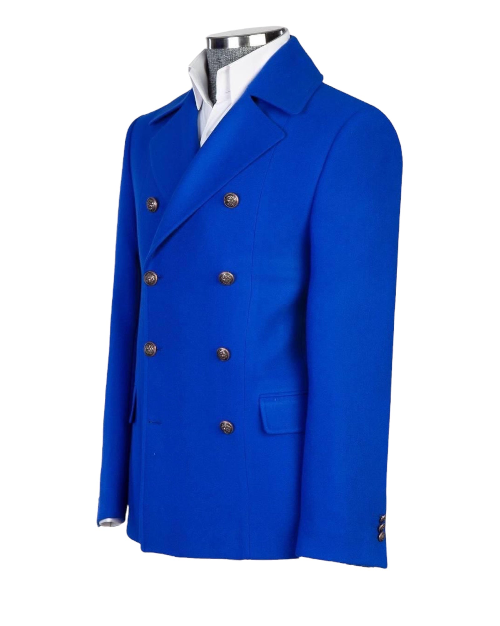 Blue Double Breasted Coat