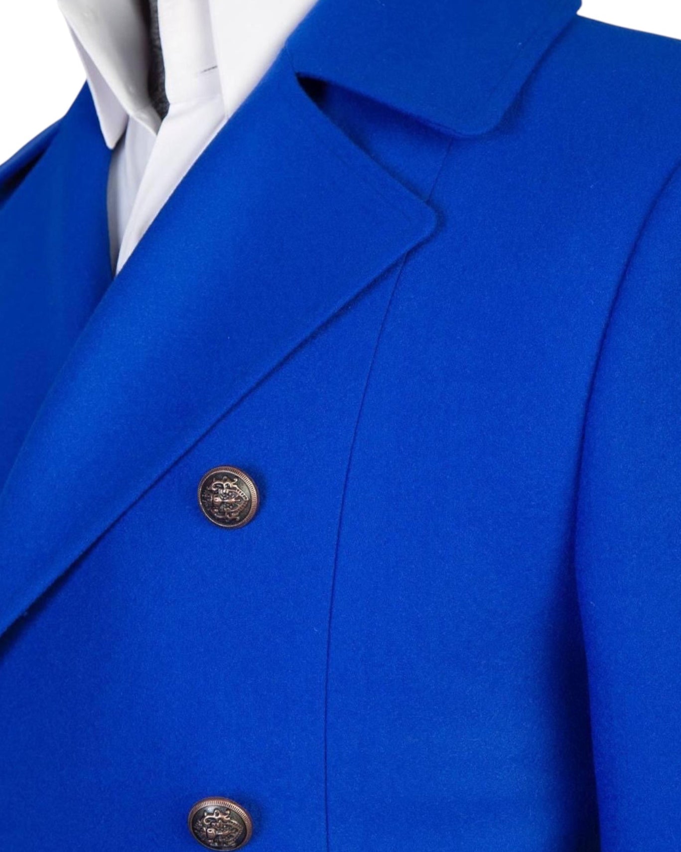 Blue Double Breasted Coat