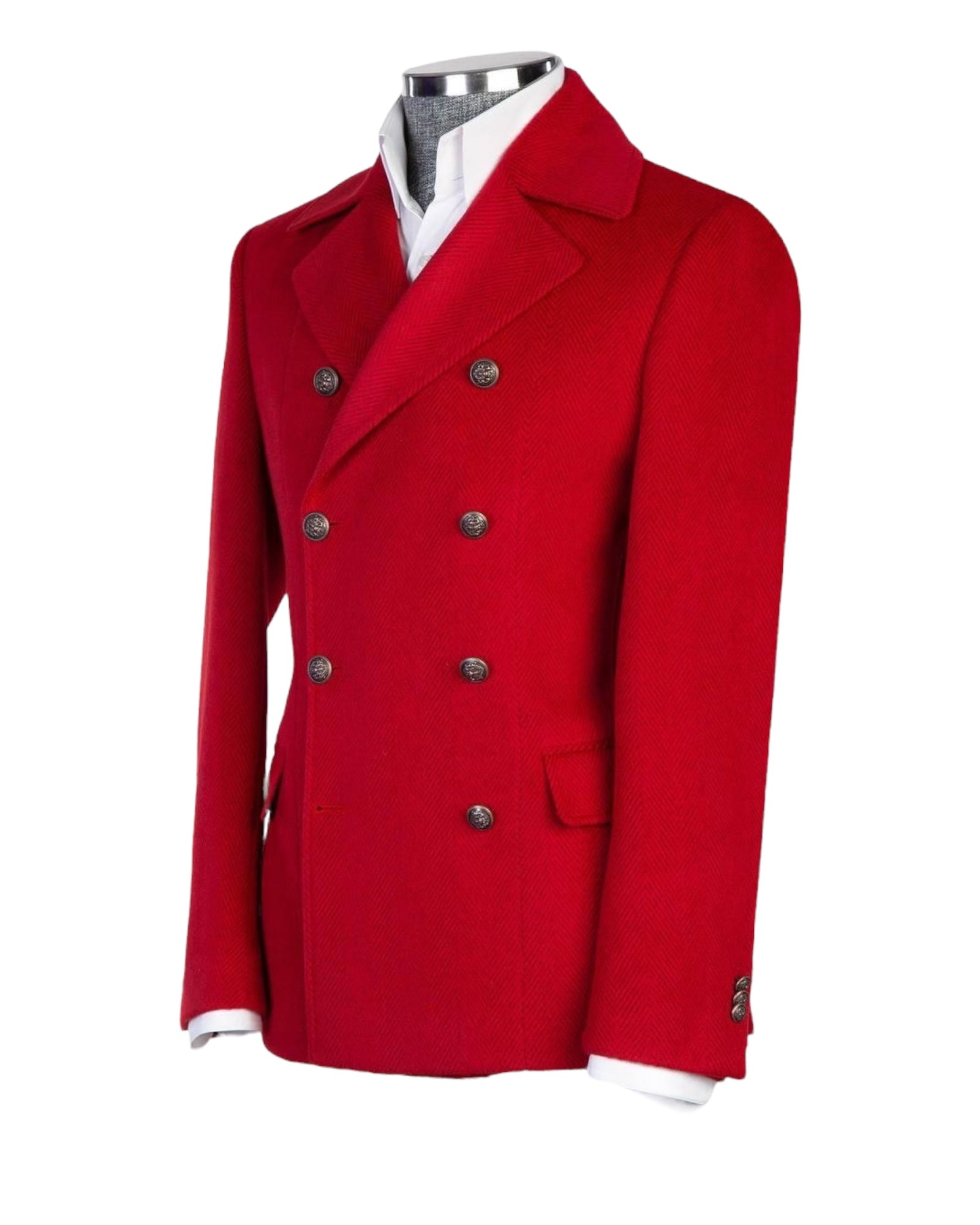 Red Double Breasted Coat