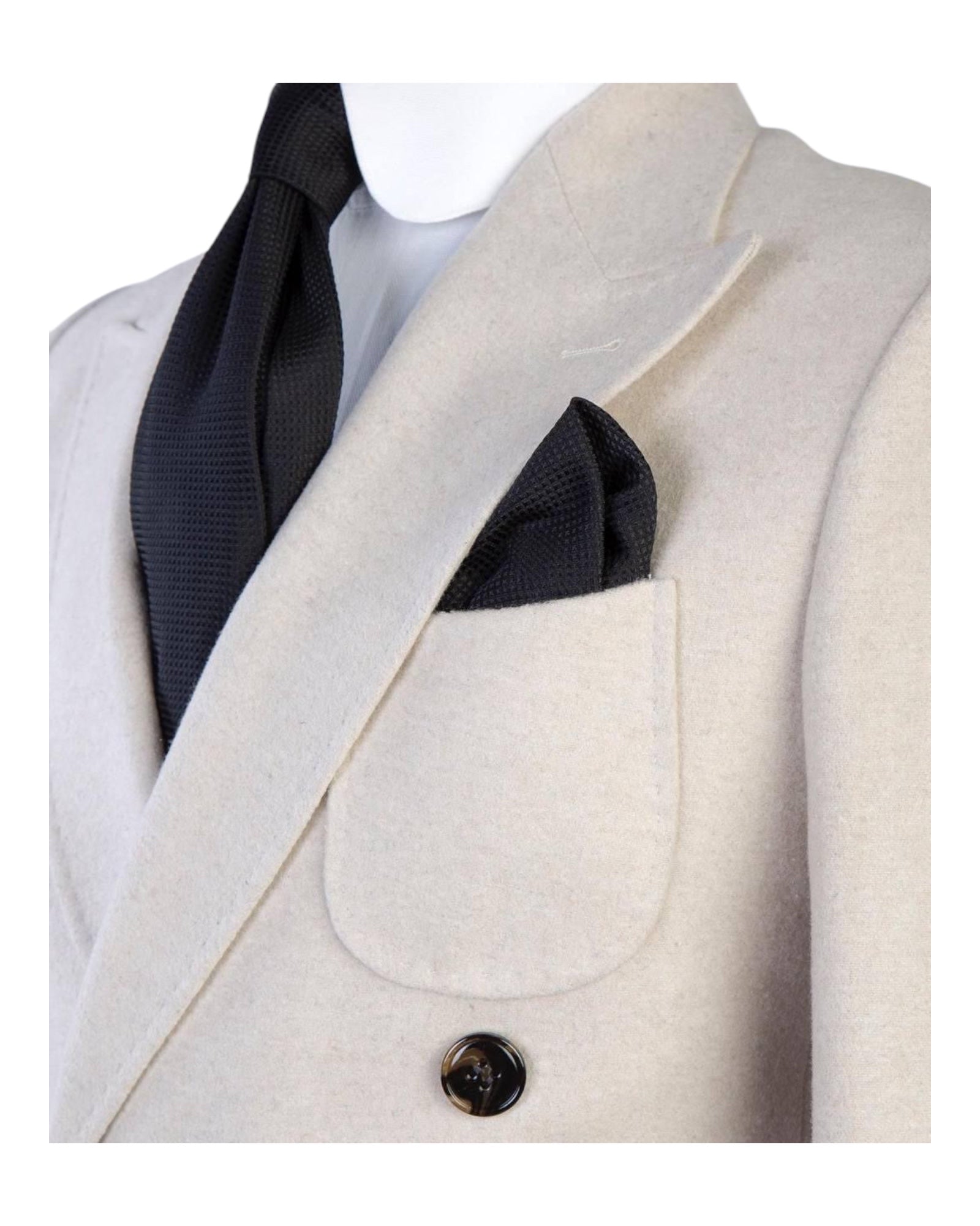 Cream Double Breasted Coat