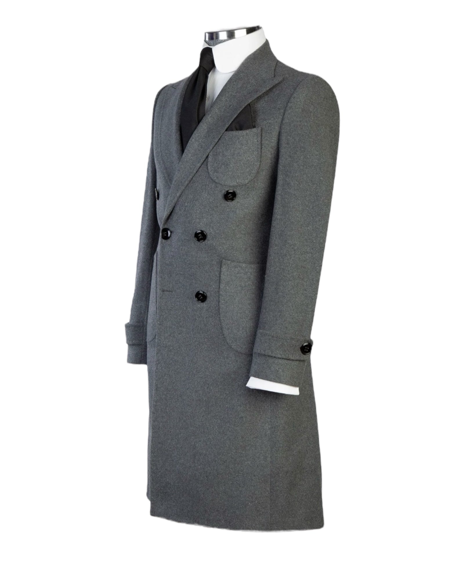 Grey Double Breasted Coat