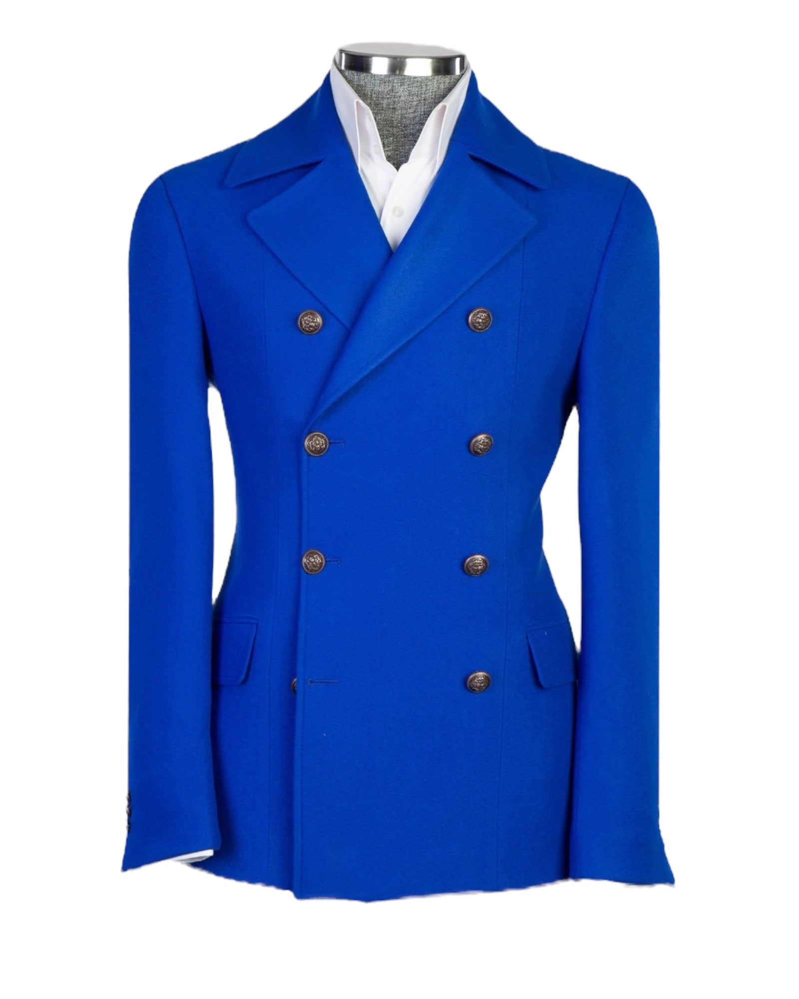 Blue Double Breasted Coat