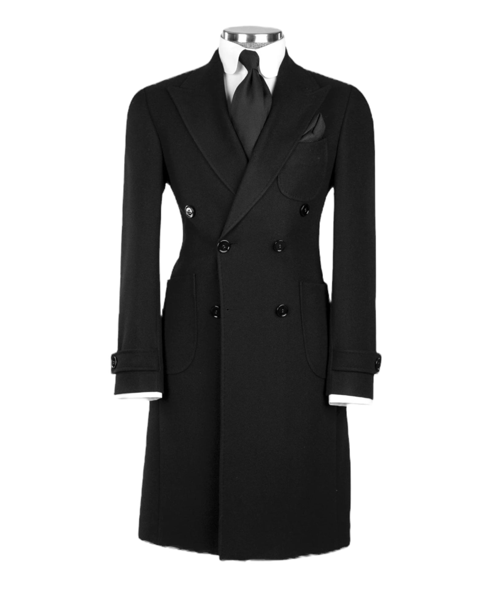 Black Double Breasted Coat