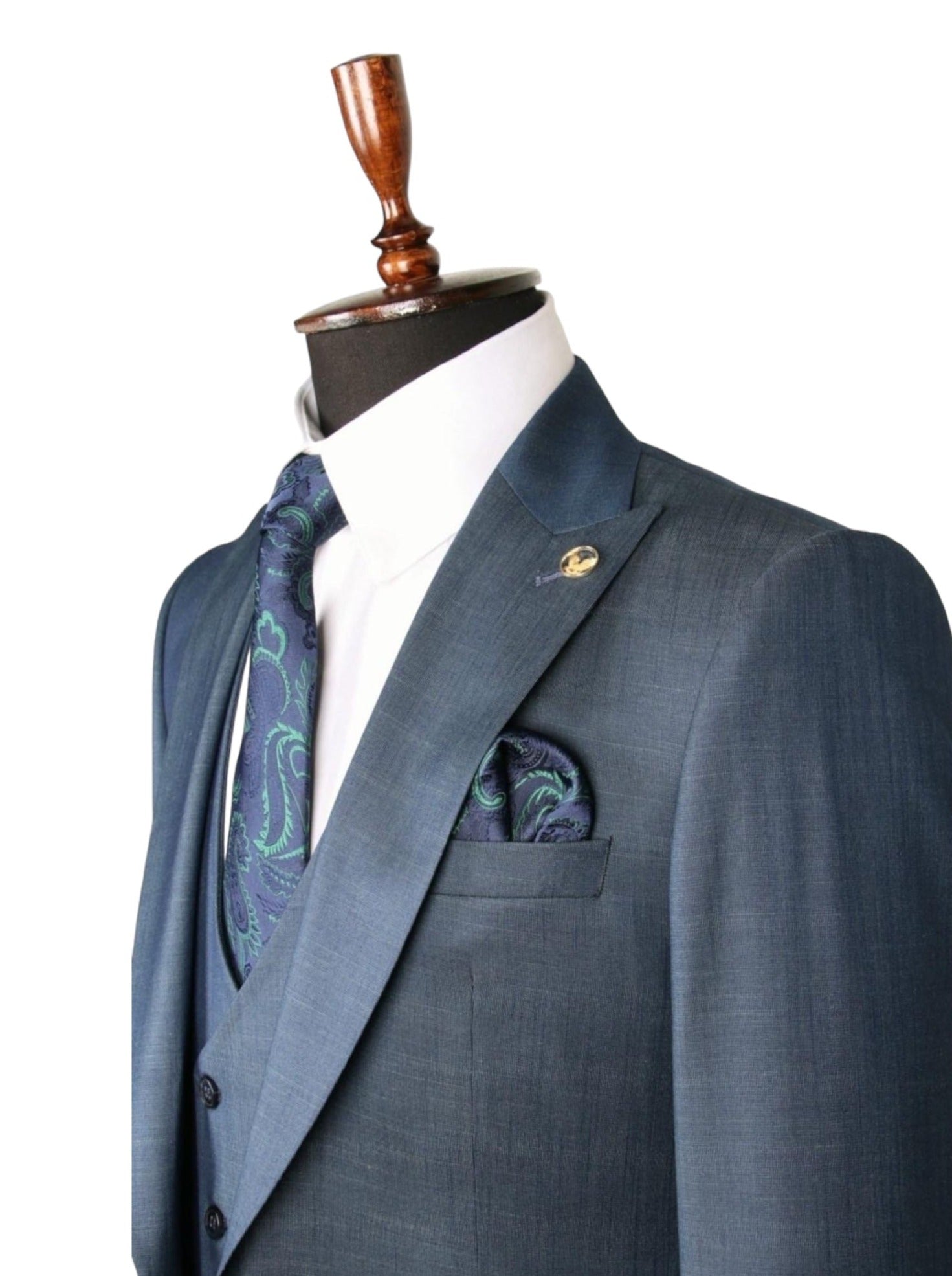 Light Blue Three-Piece Suit