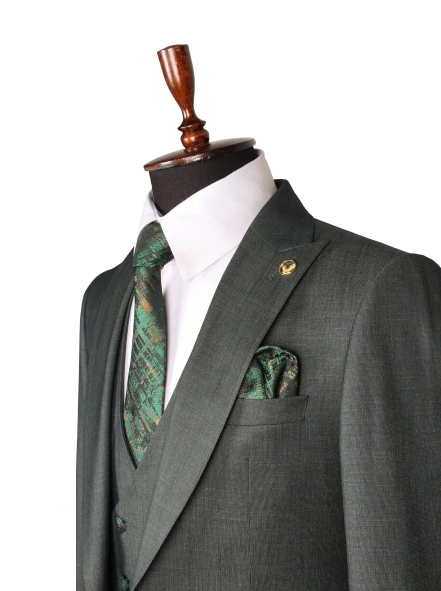 Green Three-Piece Suit