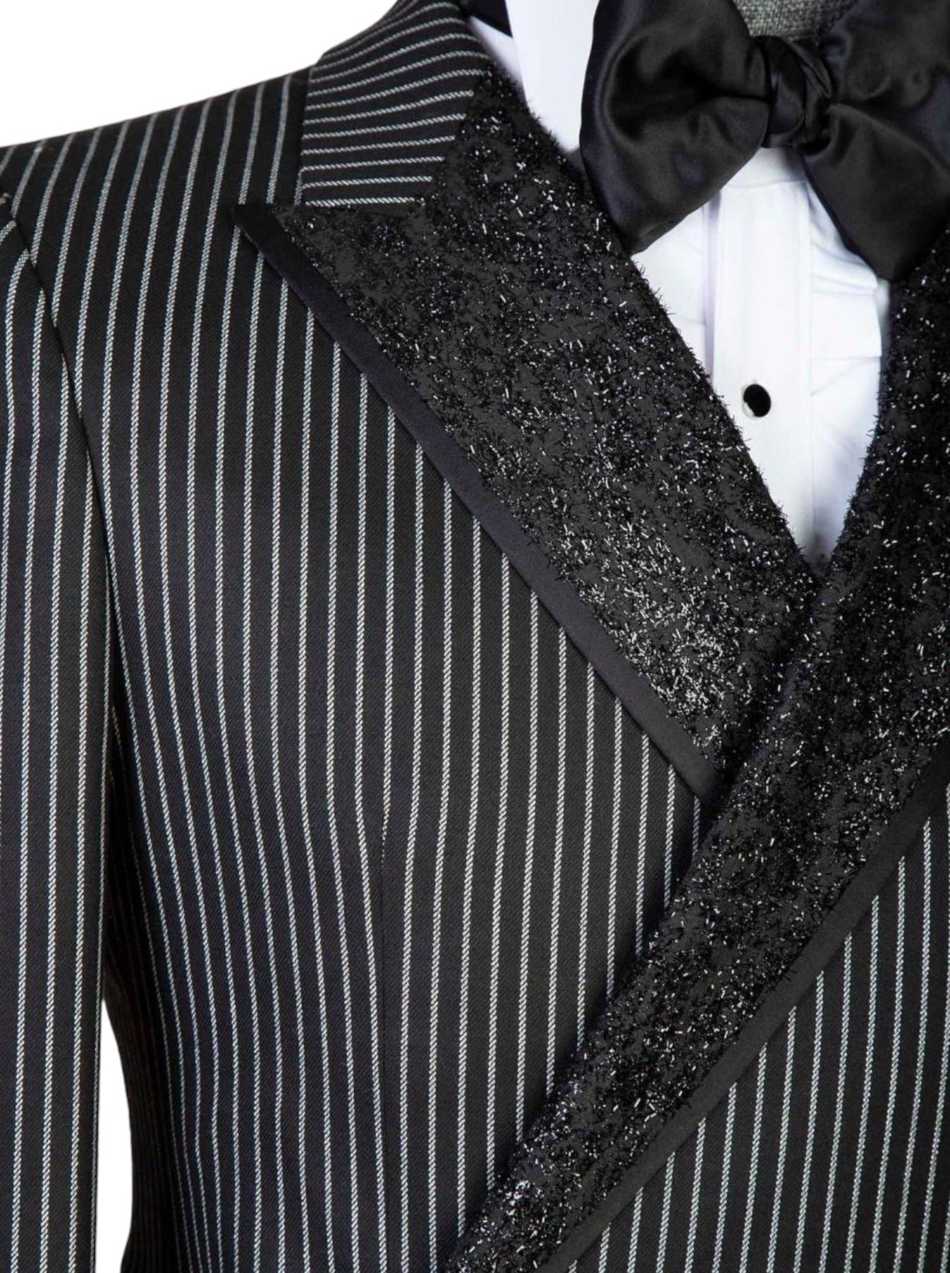 Black Striped Double Breasted Tuxedo