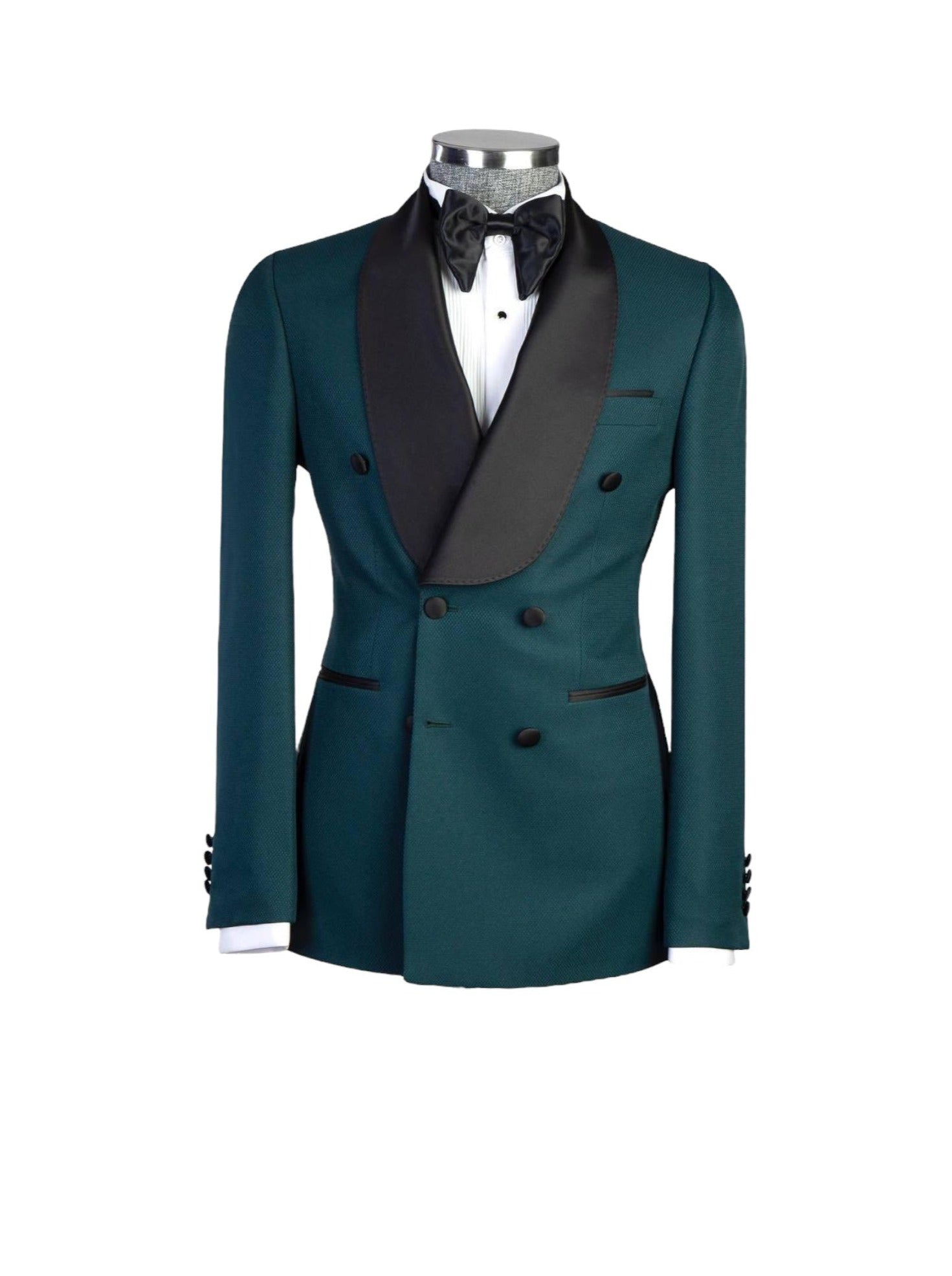 Dark Green Double Breasted Tuxedo