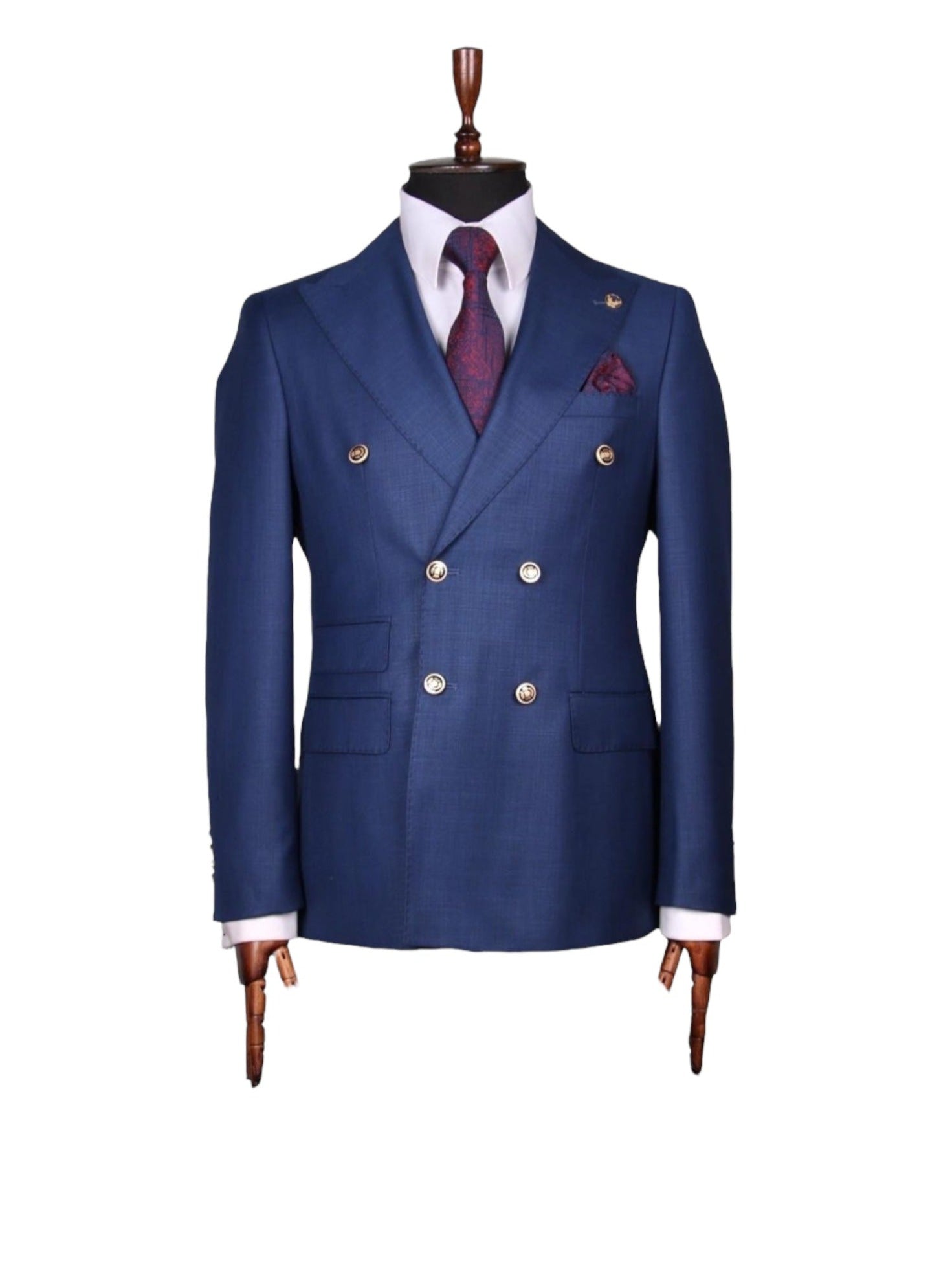 Berry Blue Double Breasted Suit