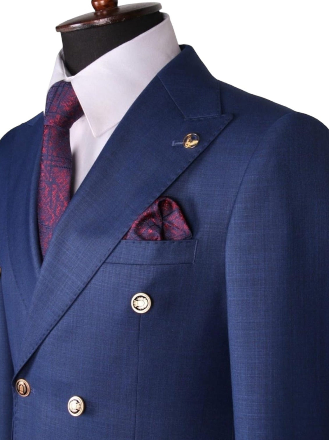 Berry Blue Double Breasted Suit