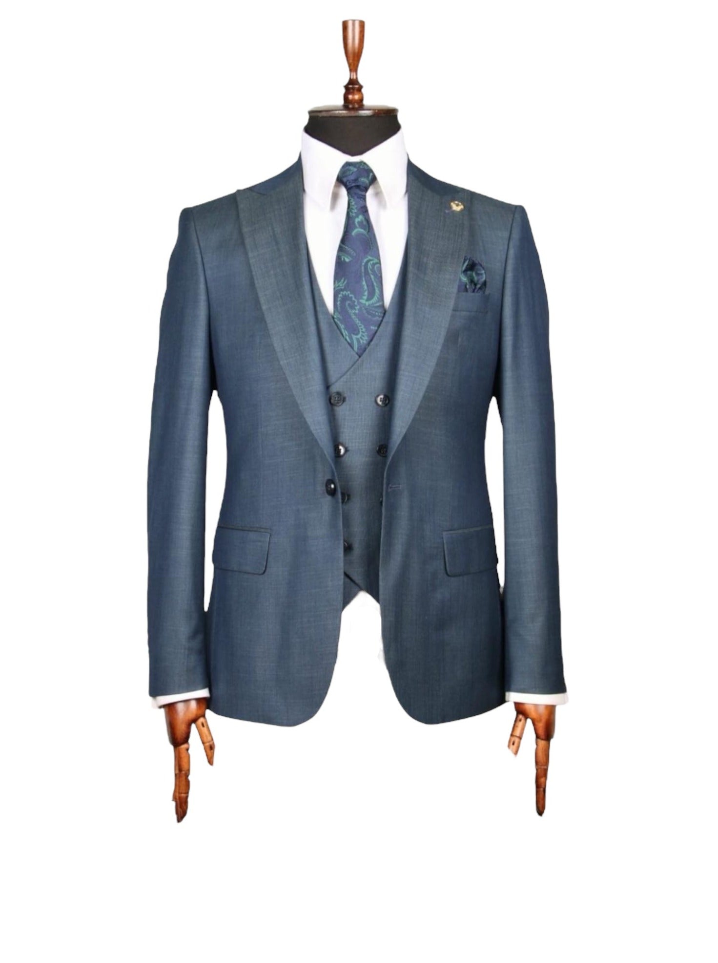 Light Blue Three-Piece Suit