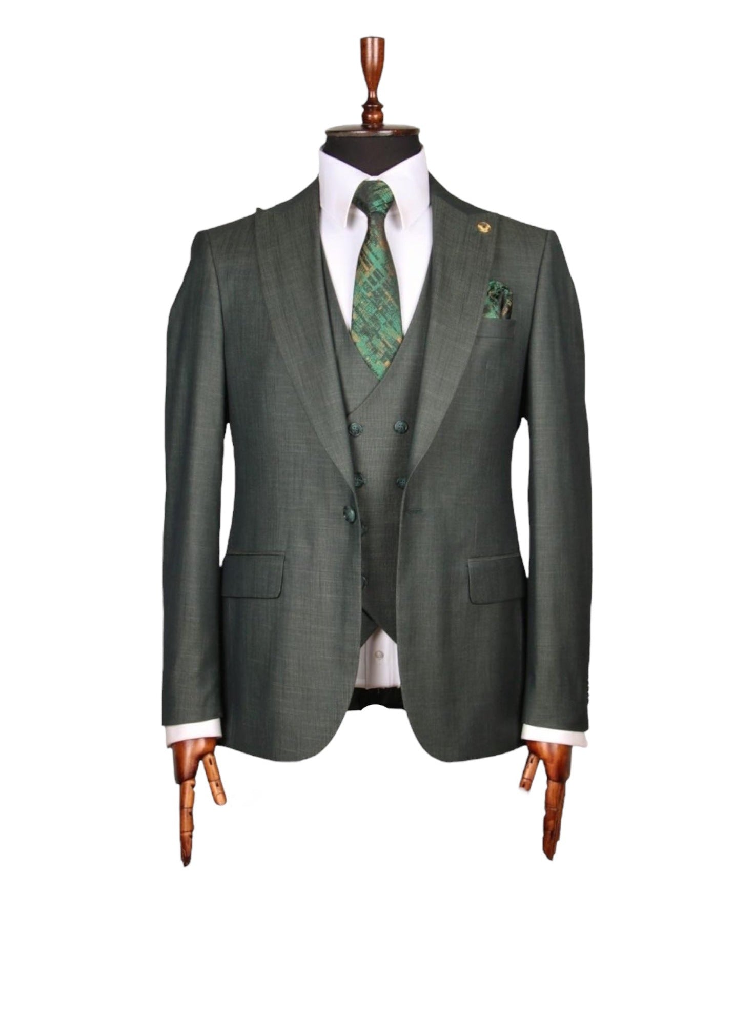 Green Three-Piece Suit