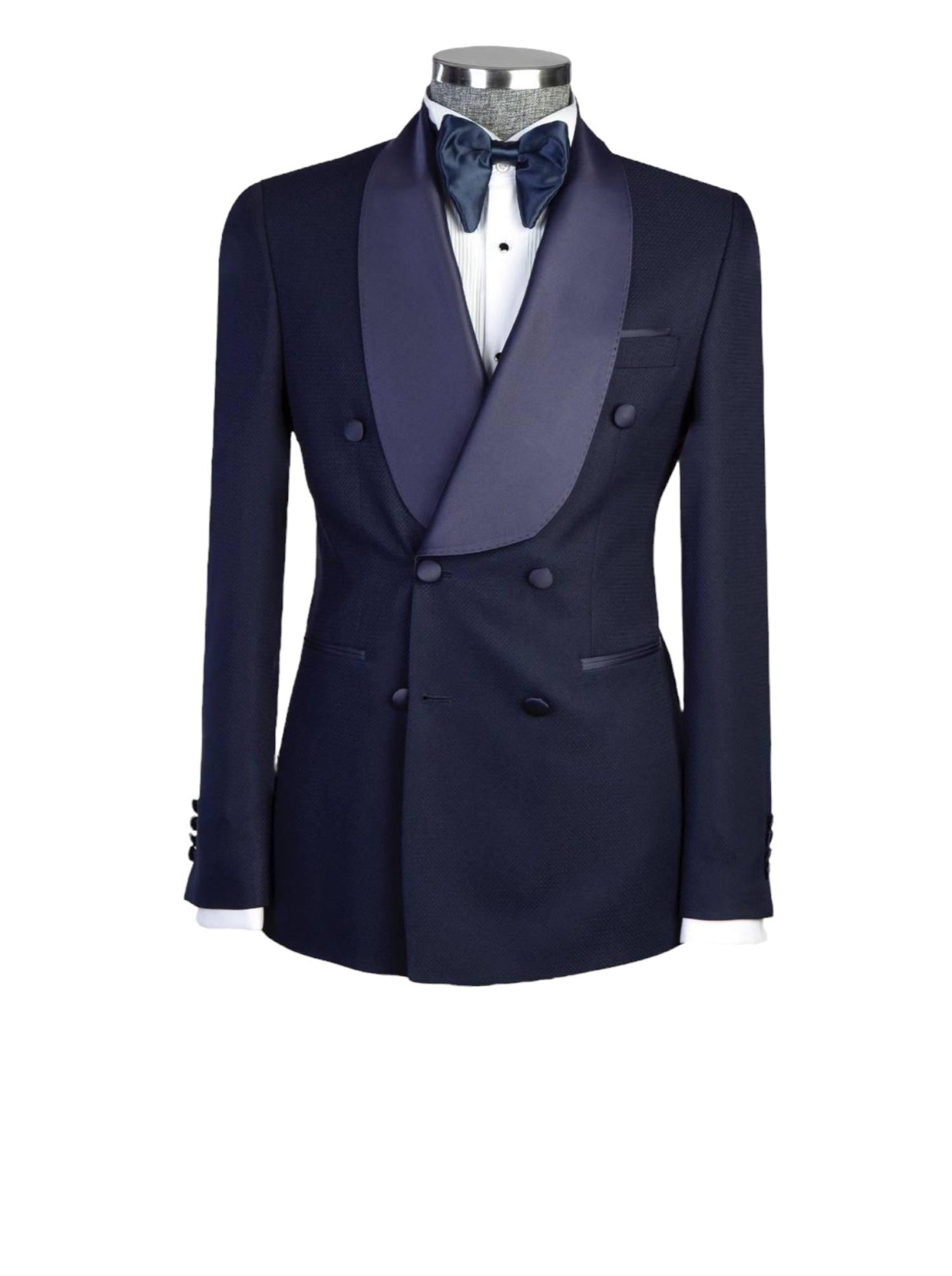 Dark Blue Double Breasted Tuxedo