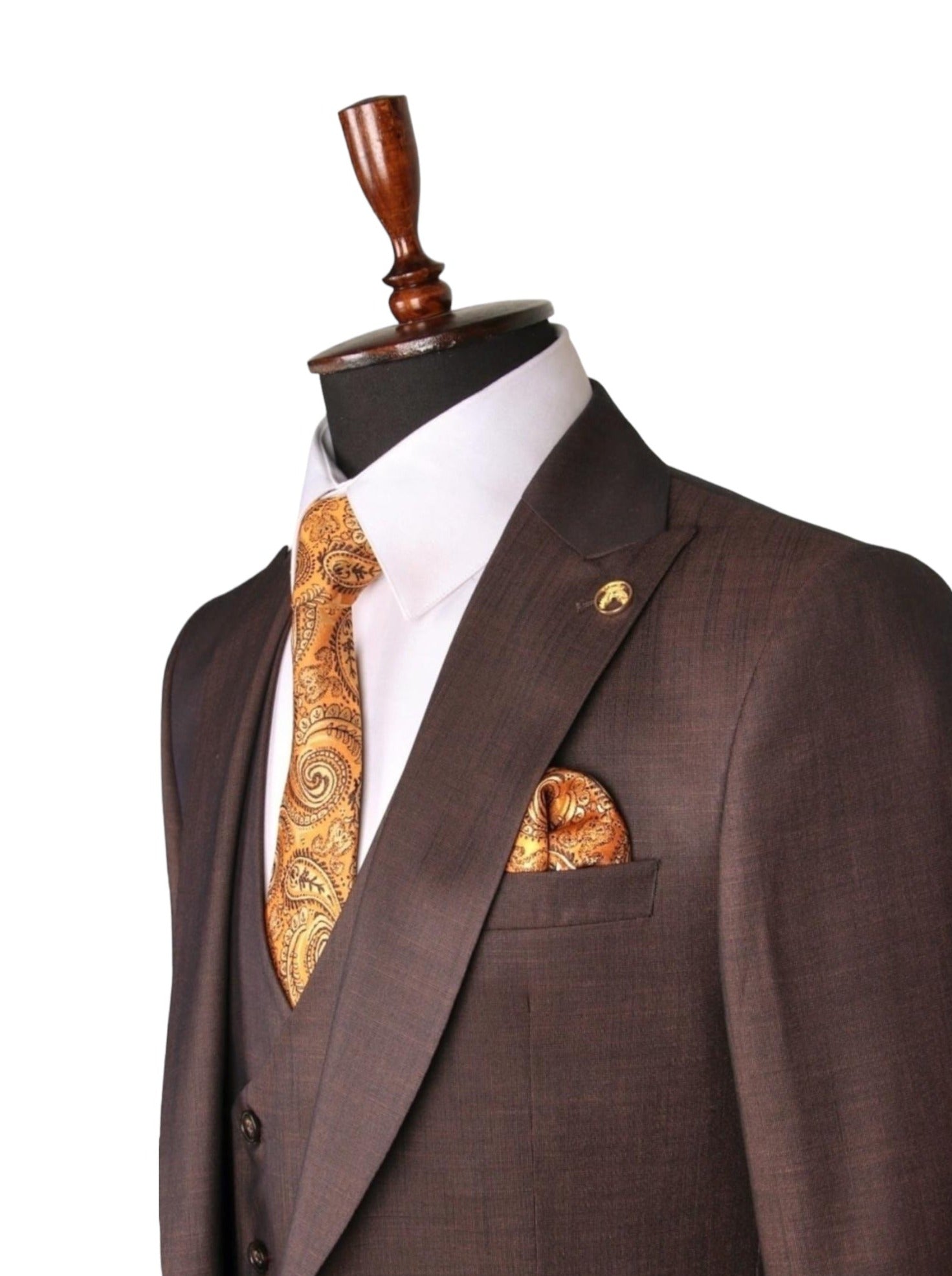 Brown Three-Piece Suit