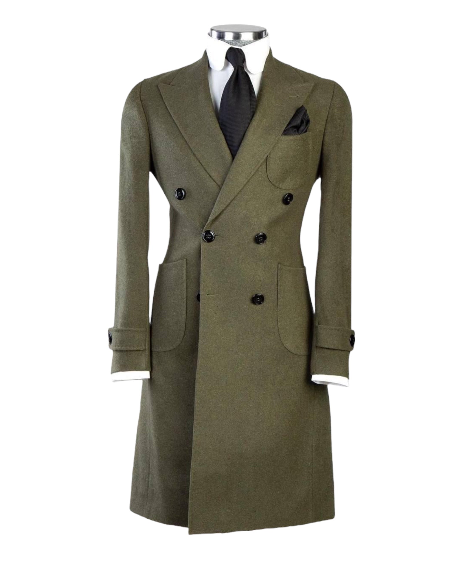 Camo Green Double Breasted Coat