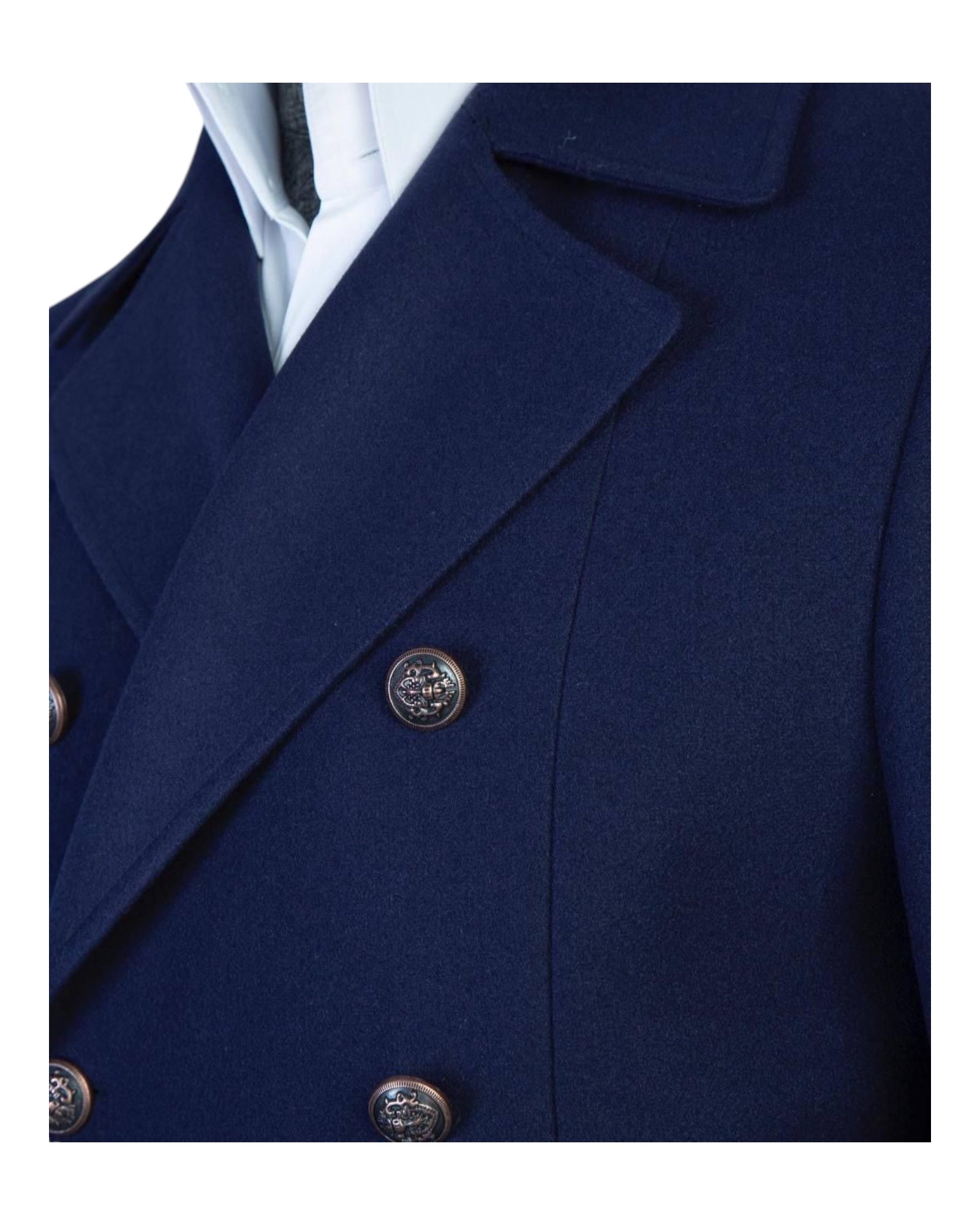 Navy Double Breasted Coat