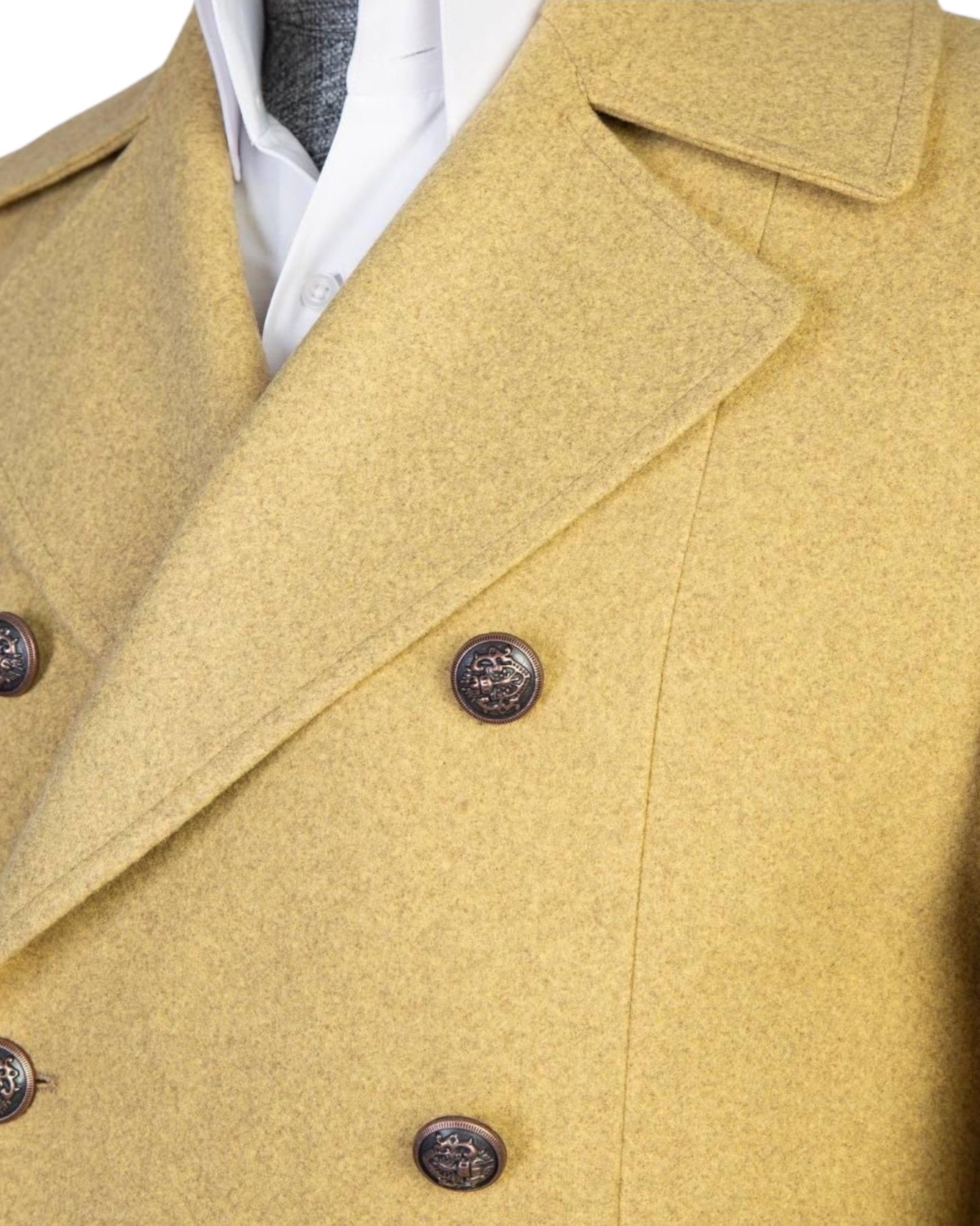 Yellow Double Breasted Coat