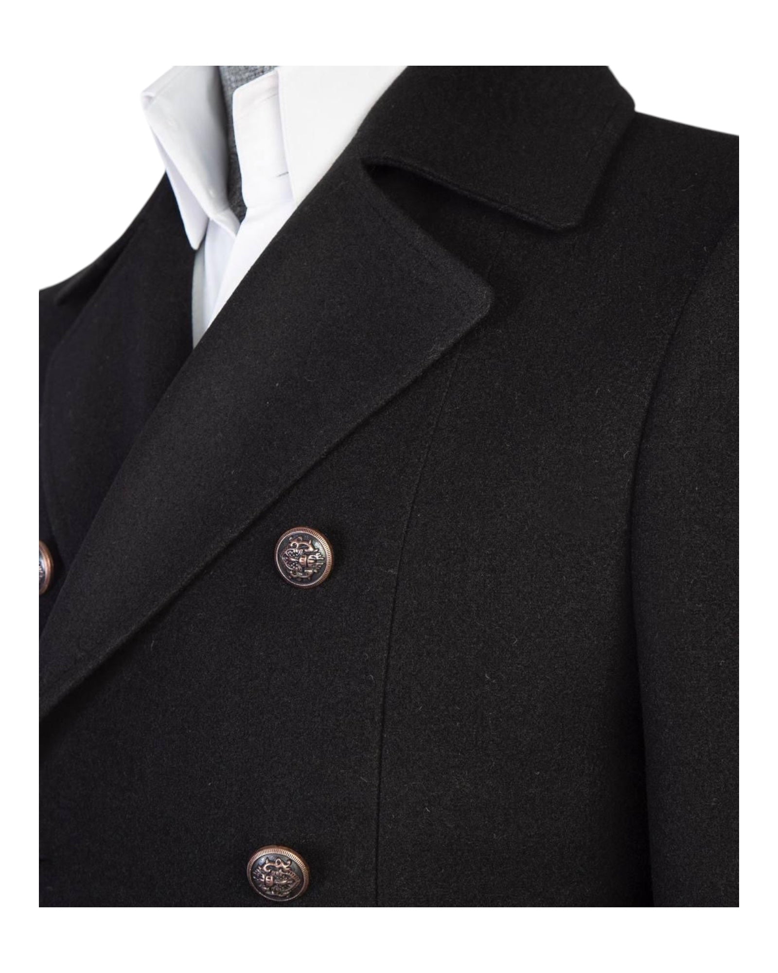Black Double Breasted Coat
