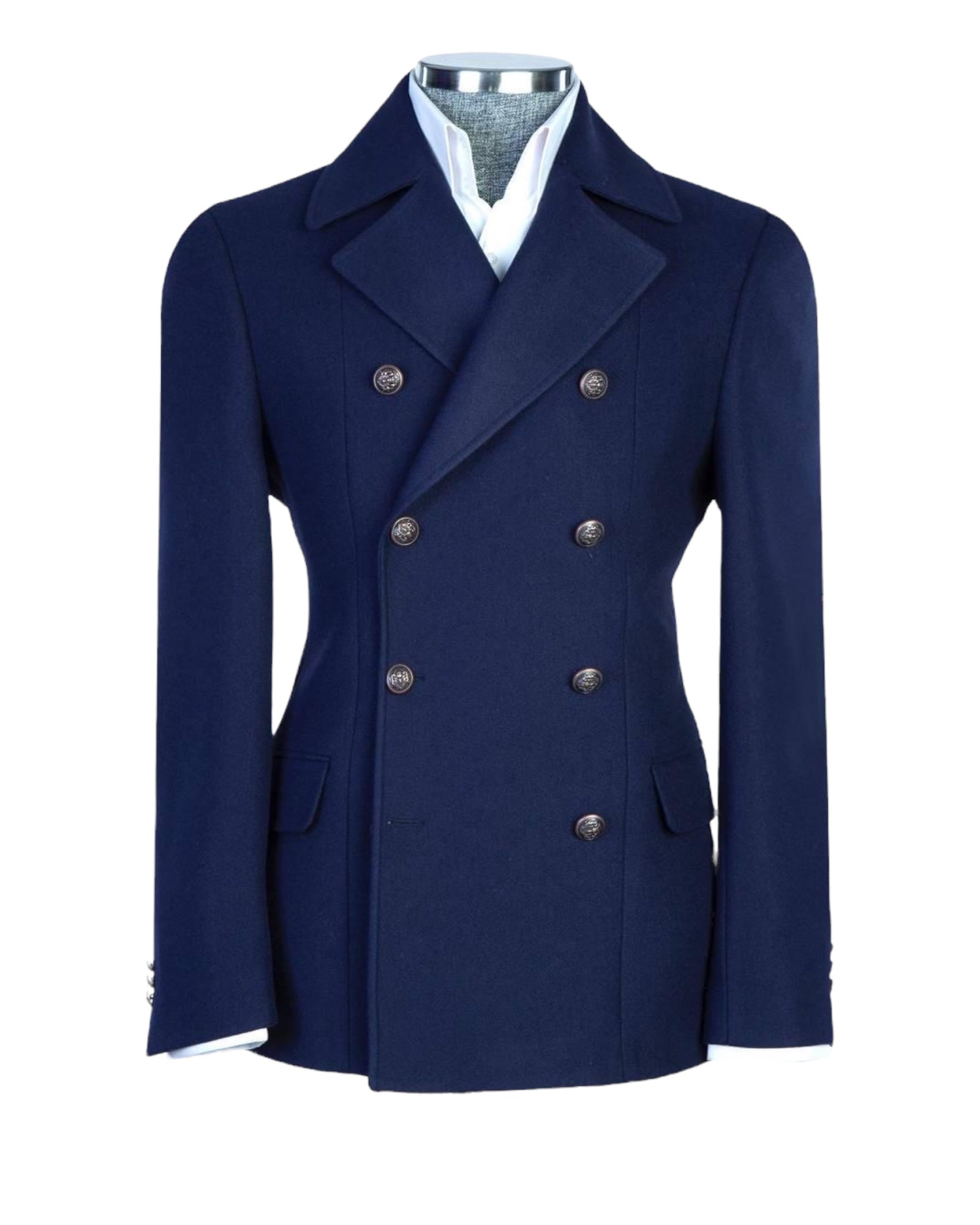 Navy Double Breasted Coat