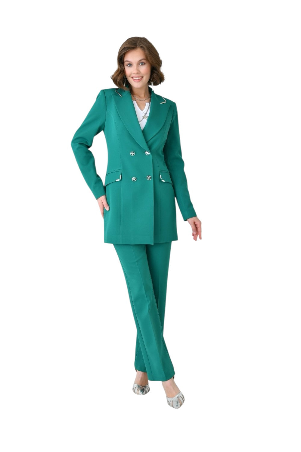 Jade Green Double Breasted Suit